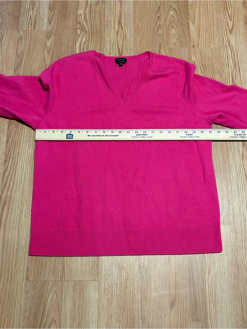 Talbots Pink V-neck 100% Cashmere Sweater Size XL Pullover Women’s - Picture 3 of 5